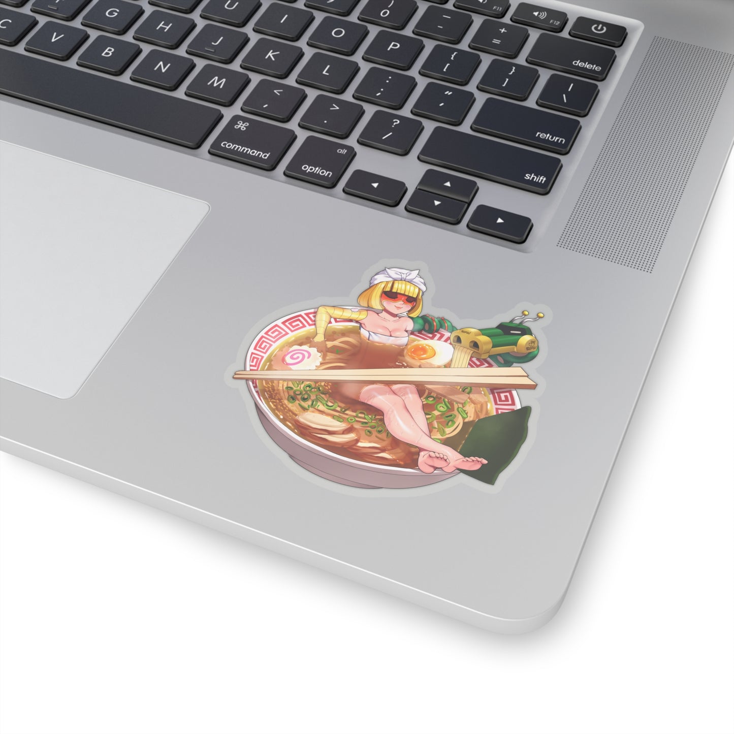 Sexy Min Min Sticker | Ramen Bowl | Funny Anime Sticker | Kiss-Cut Sticker | Arms | Noodles | Sexy Anime Sticker | Lewd Anime Sticker | Otaku | Waifu | Ramen | Food | Bath | Funny