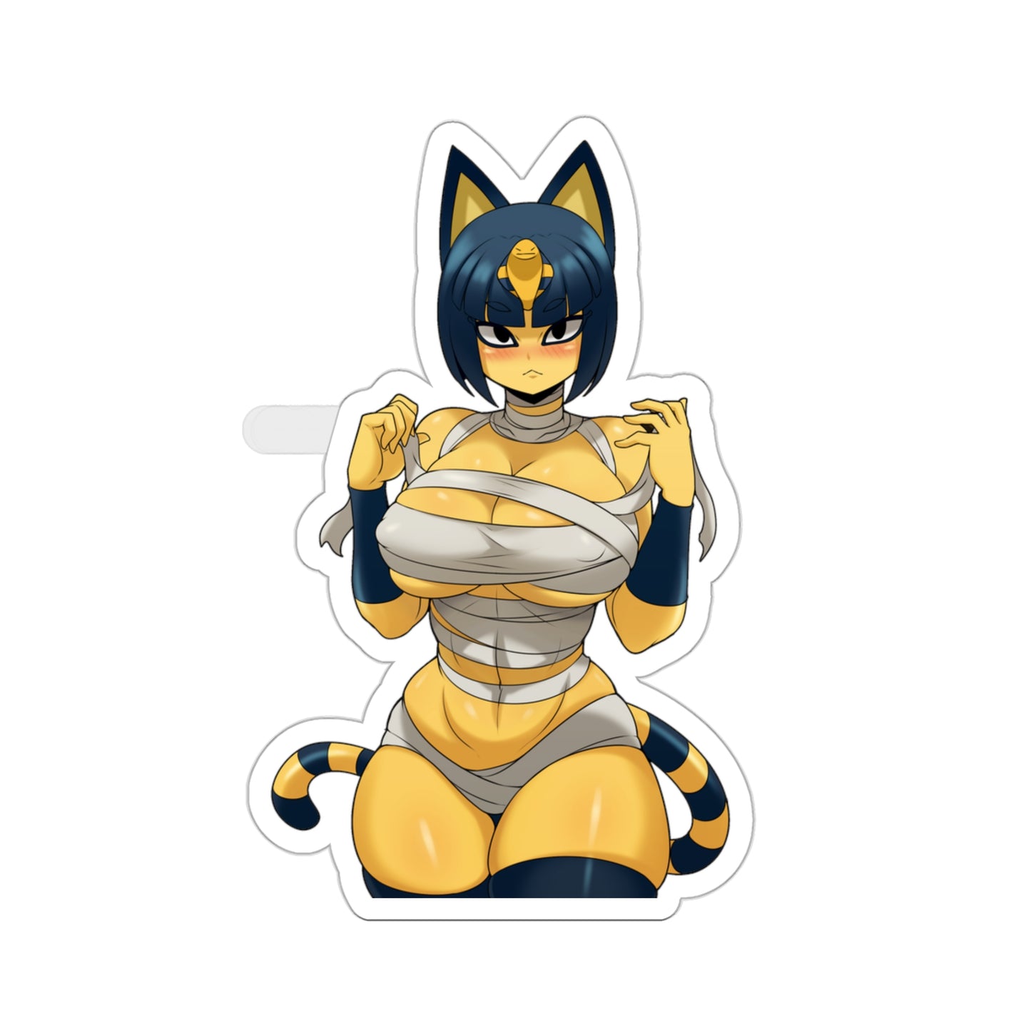 Lewd Ankha Sticker | Kiss-Cut Sticker | Sexy Anime Sticker | Lewd Anime Sticker | Lewd | Waifu | Otaku | Furry