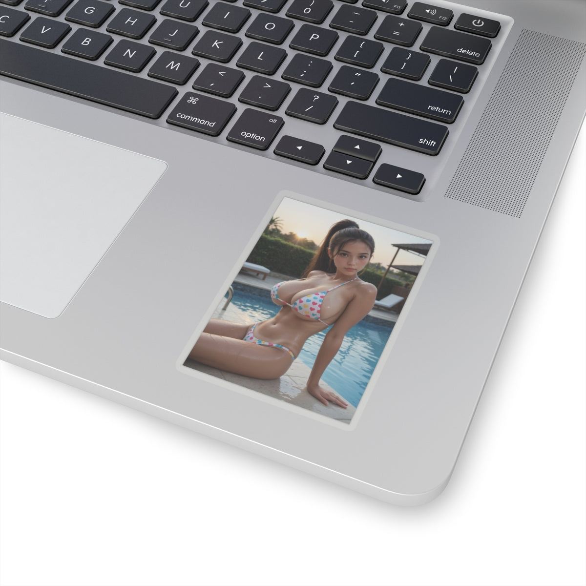 Sexy Asian Girl Sticker | Beautiful Boobs | NSFW Sticker | Bikini Pool
