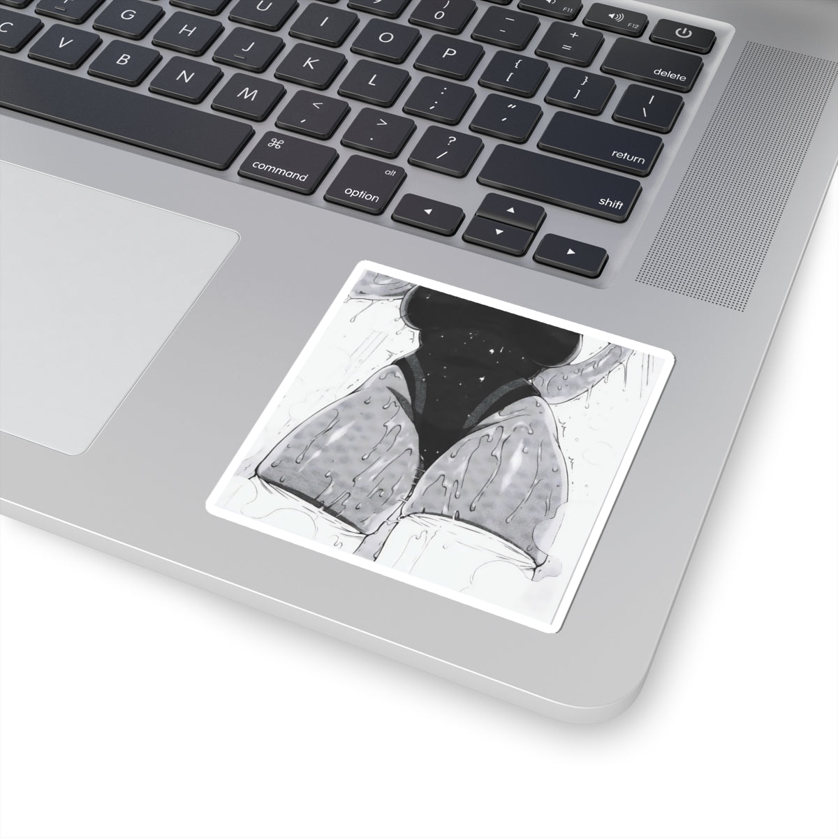 Sweaty Thighs Sticker | Aesthetic Ecchi | Black And White