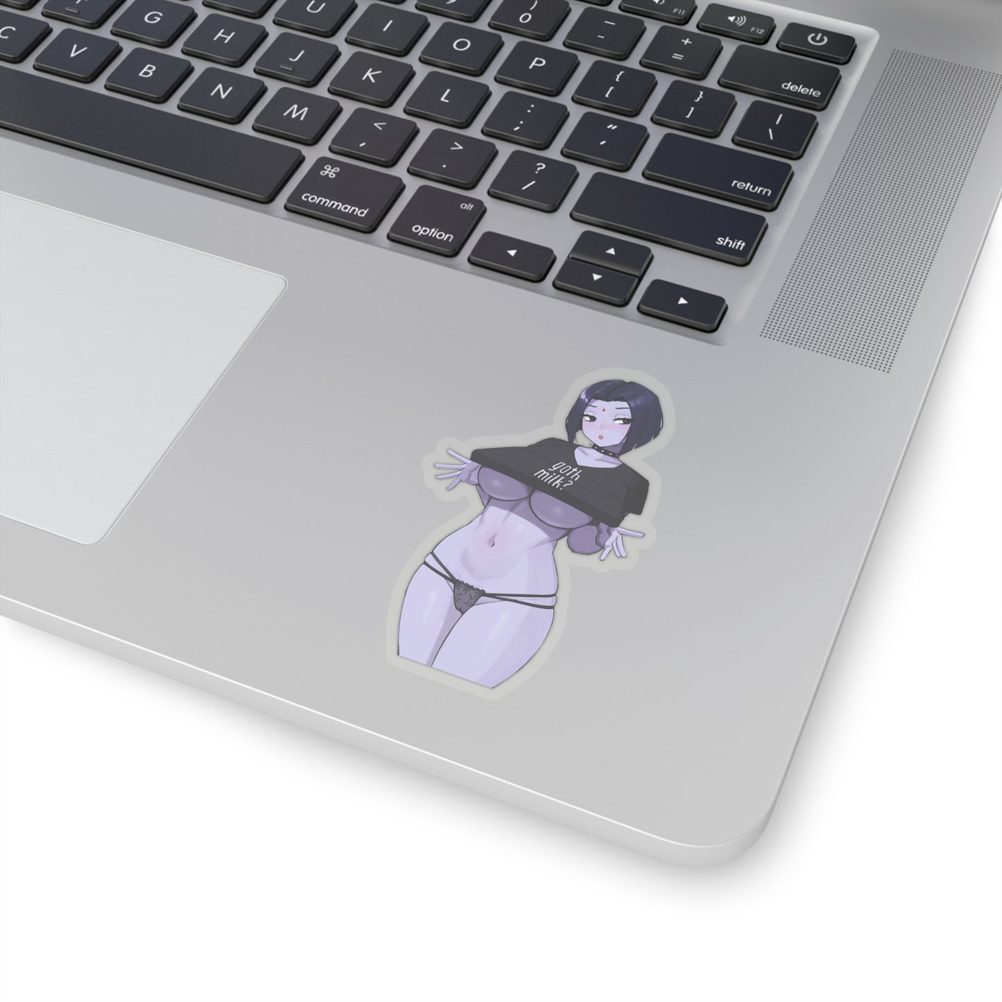 Lewd Raven Sticker | Goth Milk | Kiss-Cut Sticker | Sexy Raven Sticker | Sexy Anime Sticker | Lewd Anime Sticker | Otaku | Waifu