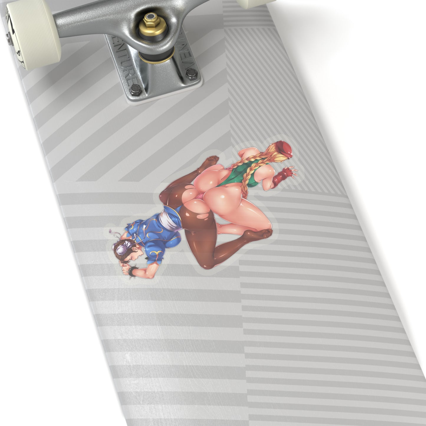 Lewd Chun-Li And Mai Shiranui Sticker | Lesbian | Yuri | Streetfighter Sticker | Uncensored Anime | Lewd Anime Sticker | King Of Fighters | Sexy Anime Sticker | Dildo