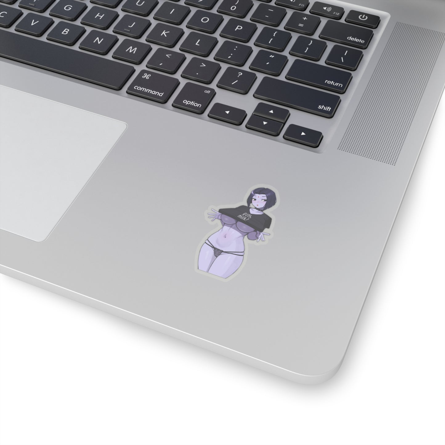 Lewd Raven Sticker | Goth Milk | Kiss-Cut Sticker | Sexy Raven Sticker | Sexy Anime Sticker | Lewd Anime Sticker | Otaku | Waifu