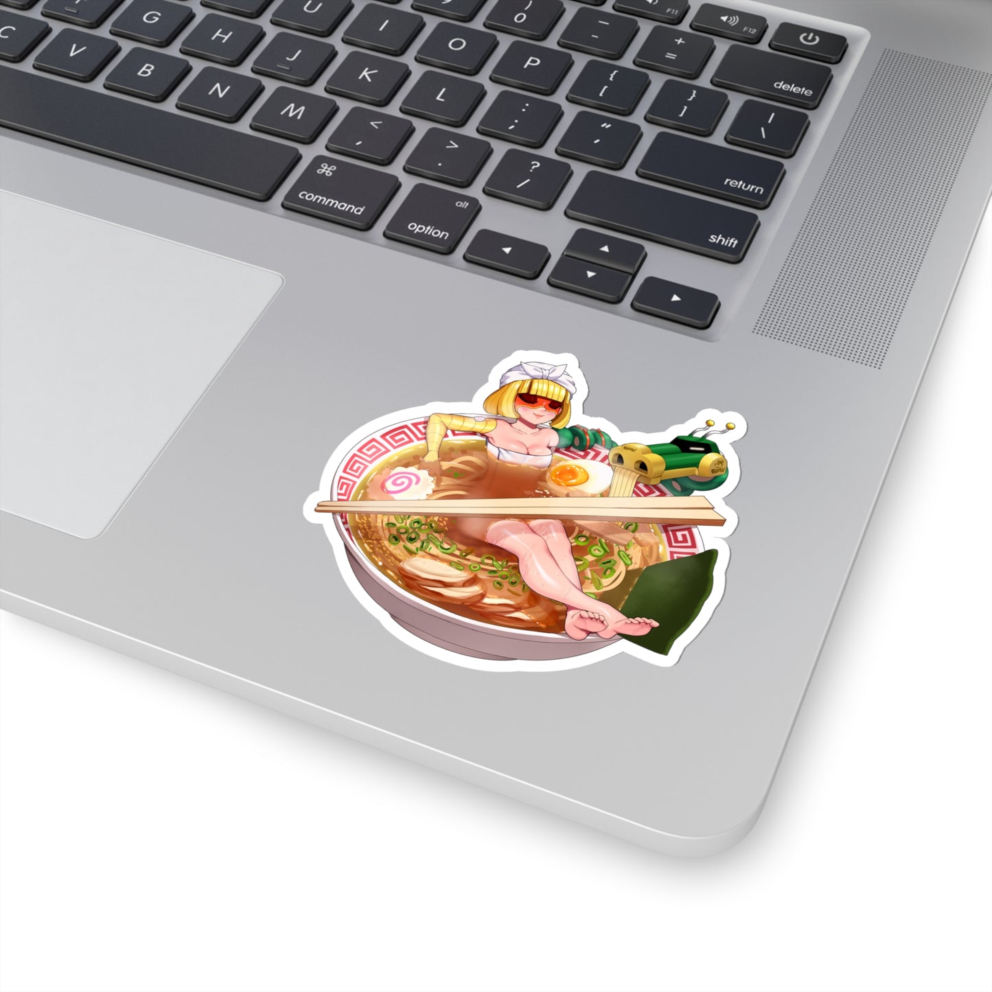 Sexy Min Min Sticker | Ramen Bowl | Funny Anime Sticker | Kiss-Cut Sticker | Arms | Noodles | Sexy Anime Sticker | Lewd Anime Sticker | Otaku | Waifu | Ramen | Food | Bath | Funny