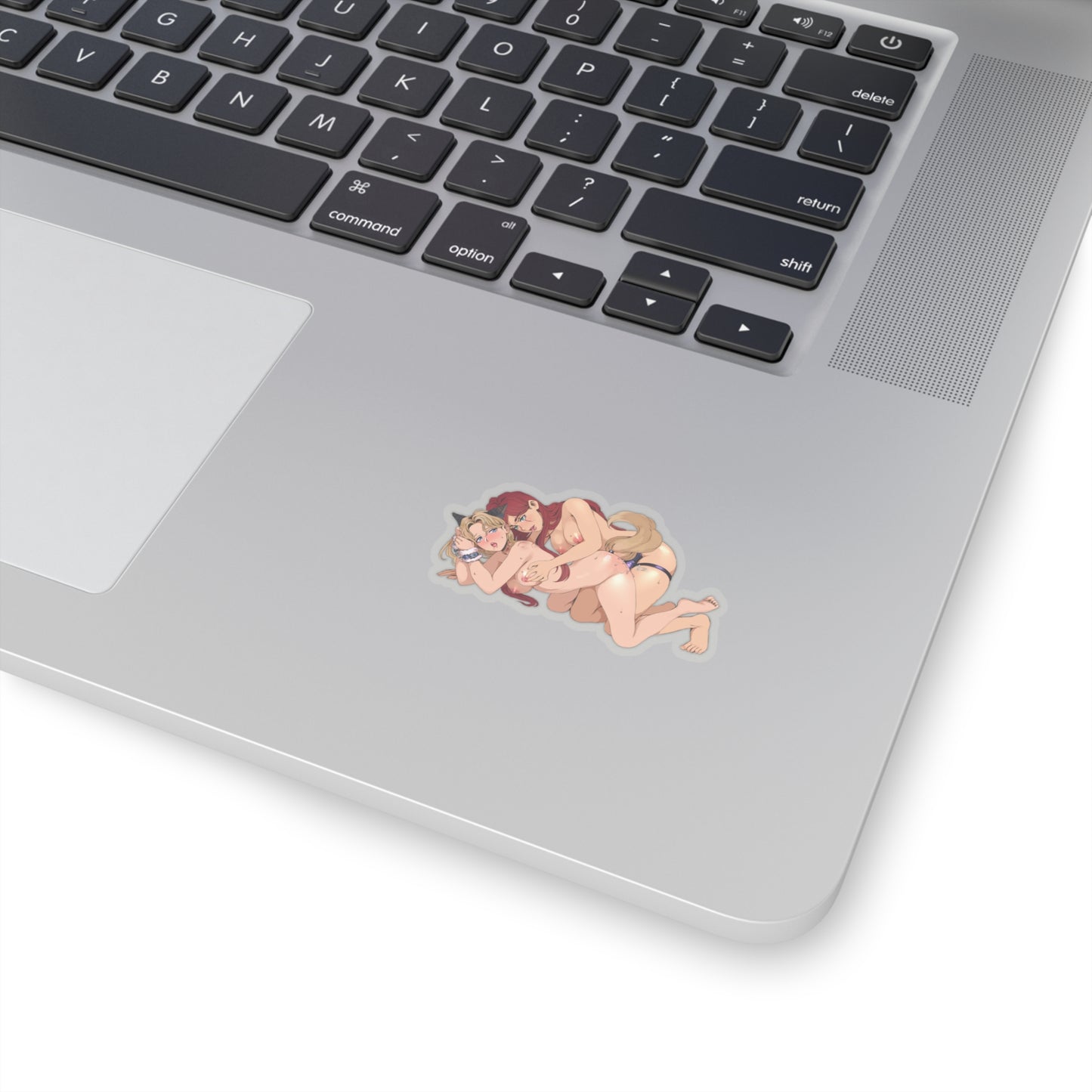 Lewd Lux And Katarin Sticker | Yuri | Fucking | LOL | Cat Ears | Kiss-Cut Sticker | Naked Anime Sticker | Uncensored Anime | Lesbian | Strap-On | Chains | Sex | Bondage