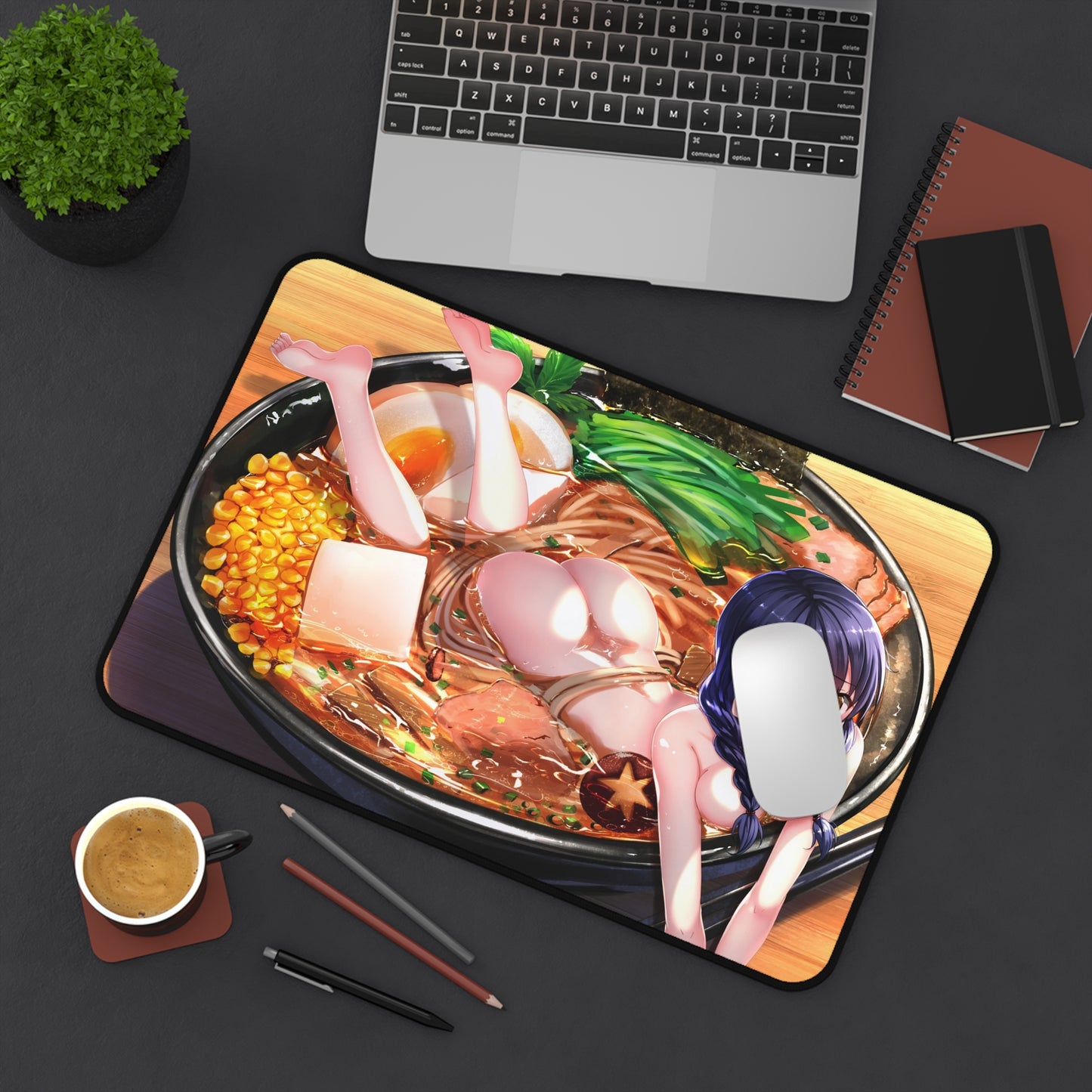 Lewd Mouse Pad | Food Wars | Food Wars Sexy Mousepad | Megumi Tadokoro | Sexy Ramen Desk Mat | Ecchi Playmat | Ecchi | Waifu