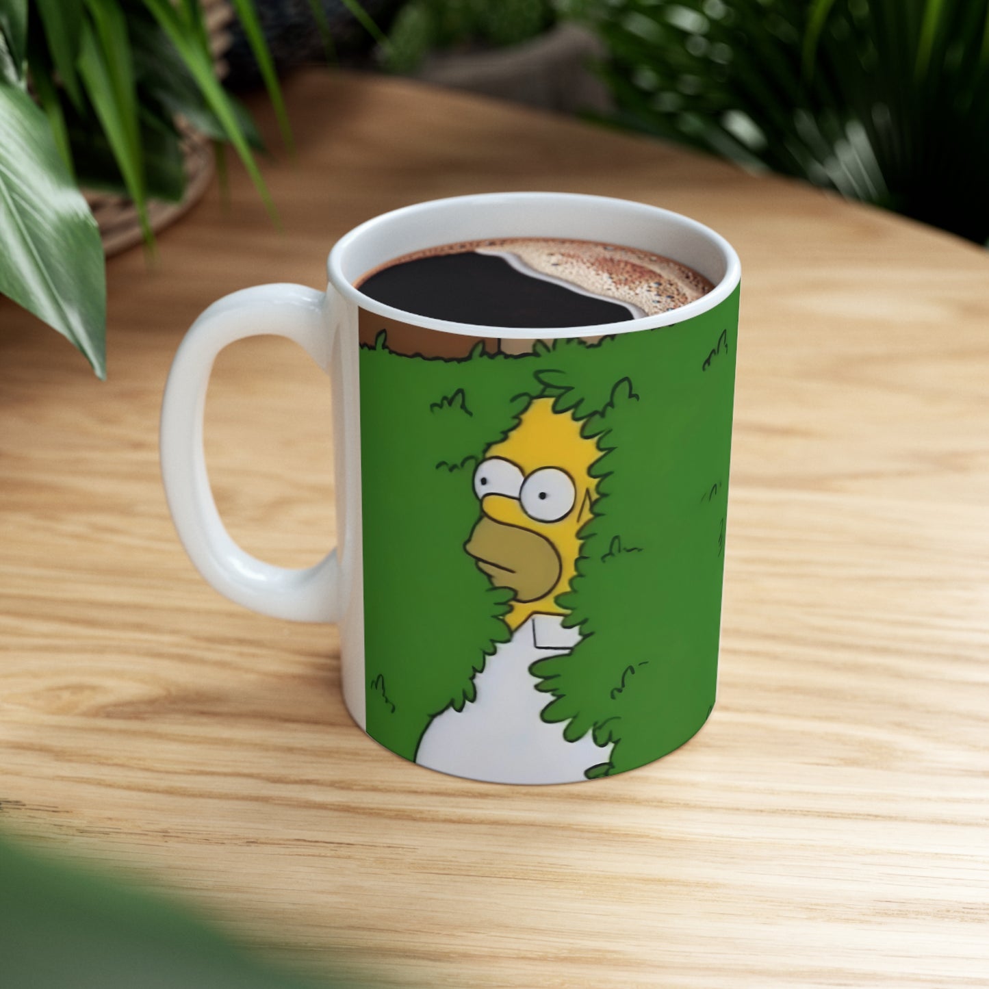 Homer Simpson Mug | Homer Backing Into Bush Meme Mug | Funny Mug | The Simpsons | Meme Mug