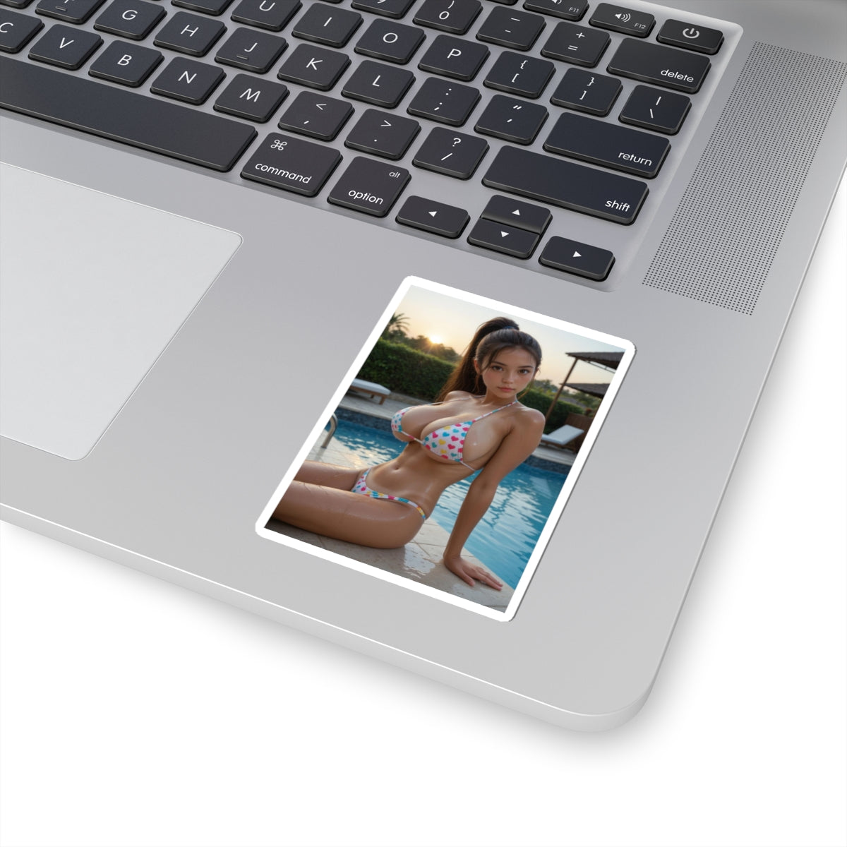 Sexy Asian Girl Sticker | Beautiful Boobs | NSFW Sticker | Bikini Pool