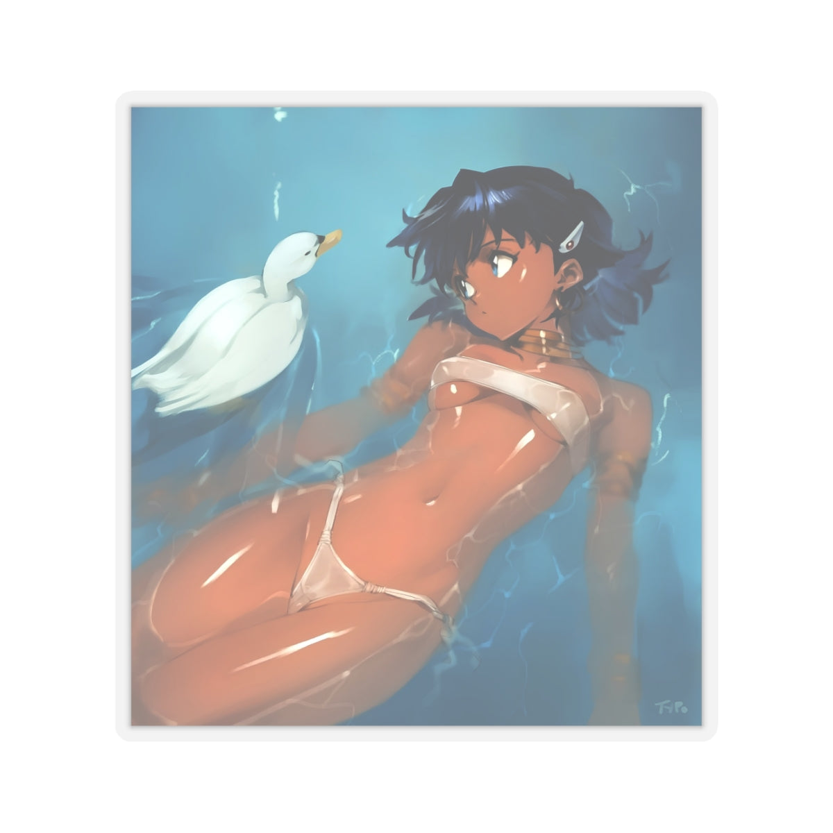 Sexy Waifu Sticker | Nadia | Yuri | Brown Skin