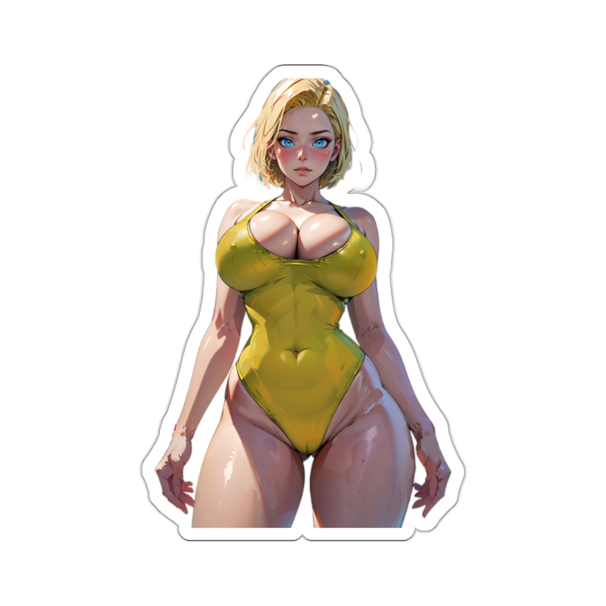 Sexy Waifu Sticker | Sexy Anime Sticker | Lewd Sticker | Lewd Anime Sticker | Big Tits Anime Girl Sticker | Retro Anime
