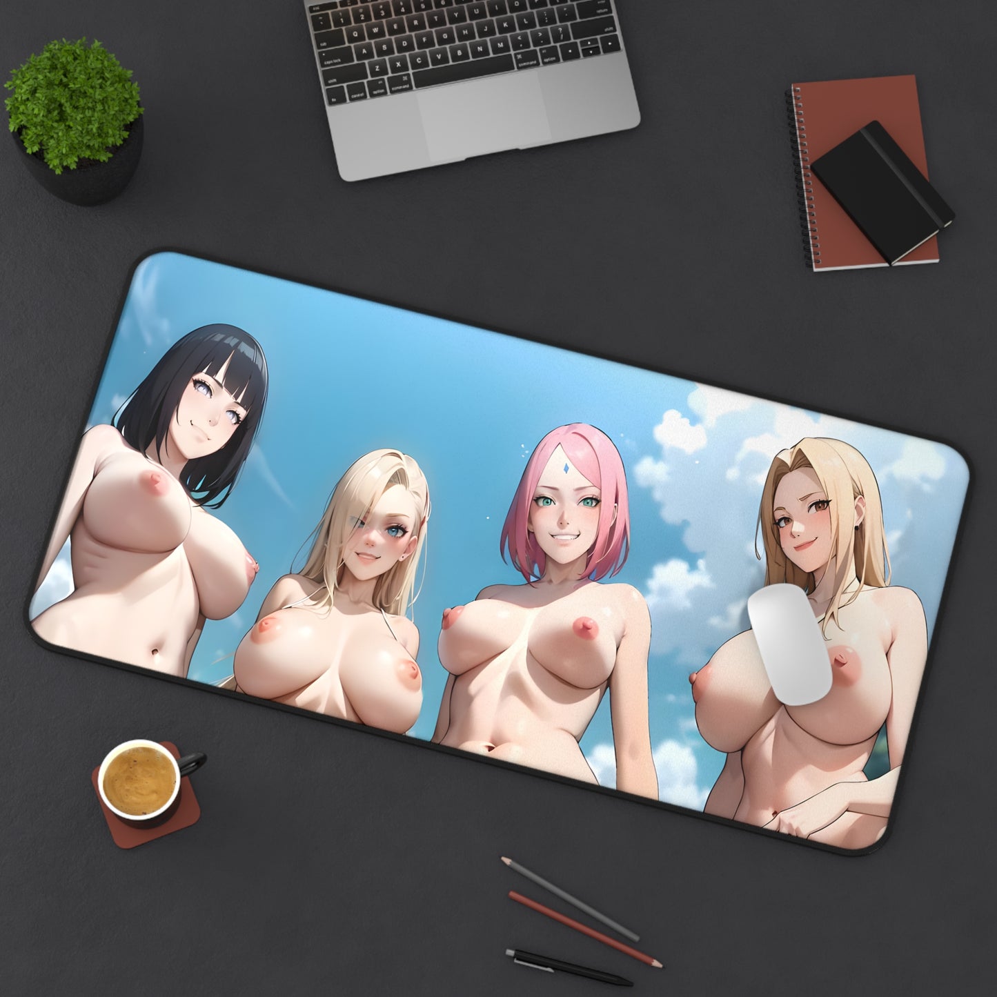 Sexy Anime Mousepad | Ninjas Hentai Mousepad | Lewd Anime Mousepad | Harem | Oppai
