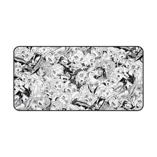 Ahegao Mouse Pad | Ahegao Face | Funny Anime Desk Mat | Ecchi | Waifu | Ahegao | Sexy Playmat | Erotic Anime Face | Lewd | Minimalism