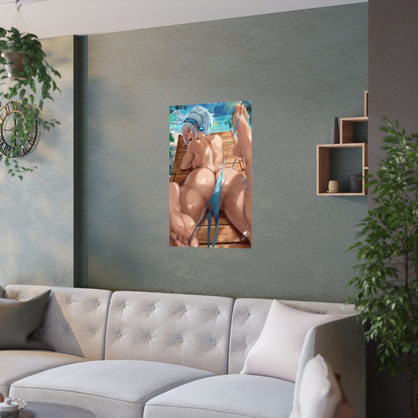 Sexy Waifu Poster | Ecchi | Brown Skin | Sexy Ass