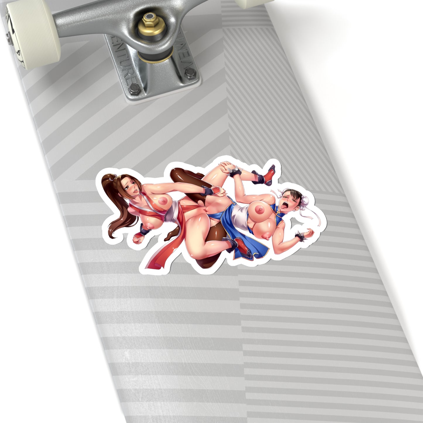 Lewd Chun-Li And Mai Shiranui Sticker | Scissoring | Lesbian | Yuri | Streetfighter Sticker | Uncensored Anime | Lewd Anime Sticker | Tits | Boobs | King Of Fighters | Sexy Anime Sticker | Nami
