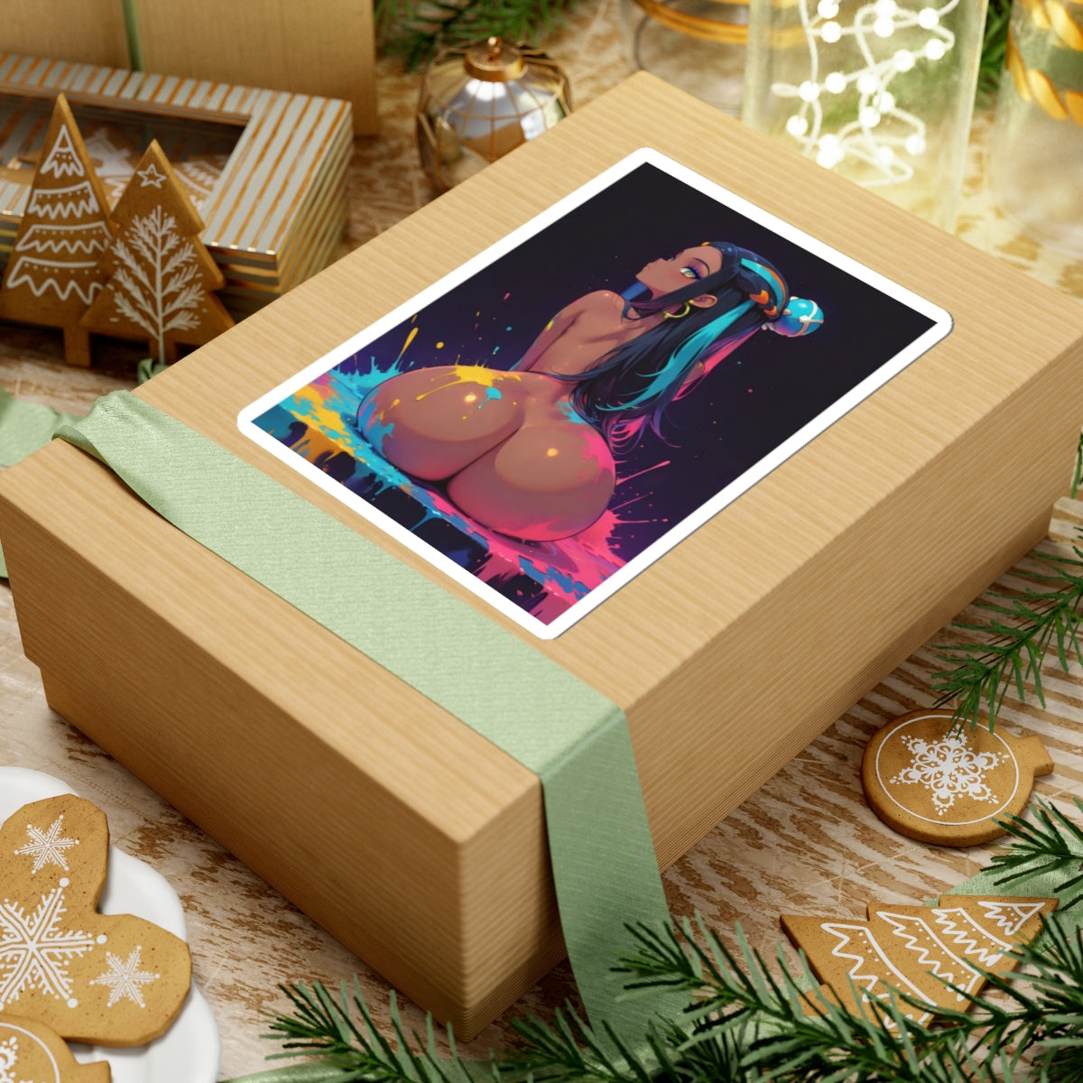 Big Booty Waifu Sticker | Hentai | Brown Skin Ebony