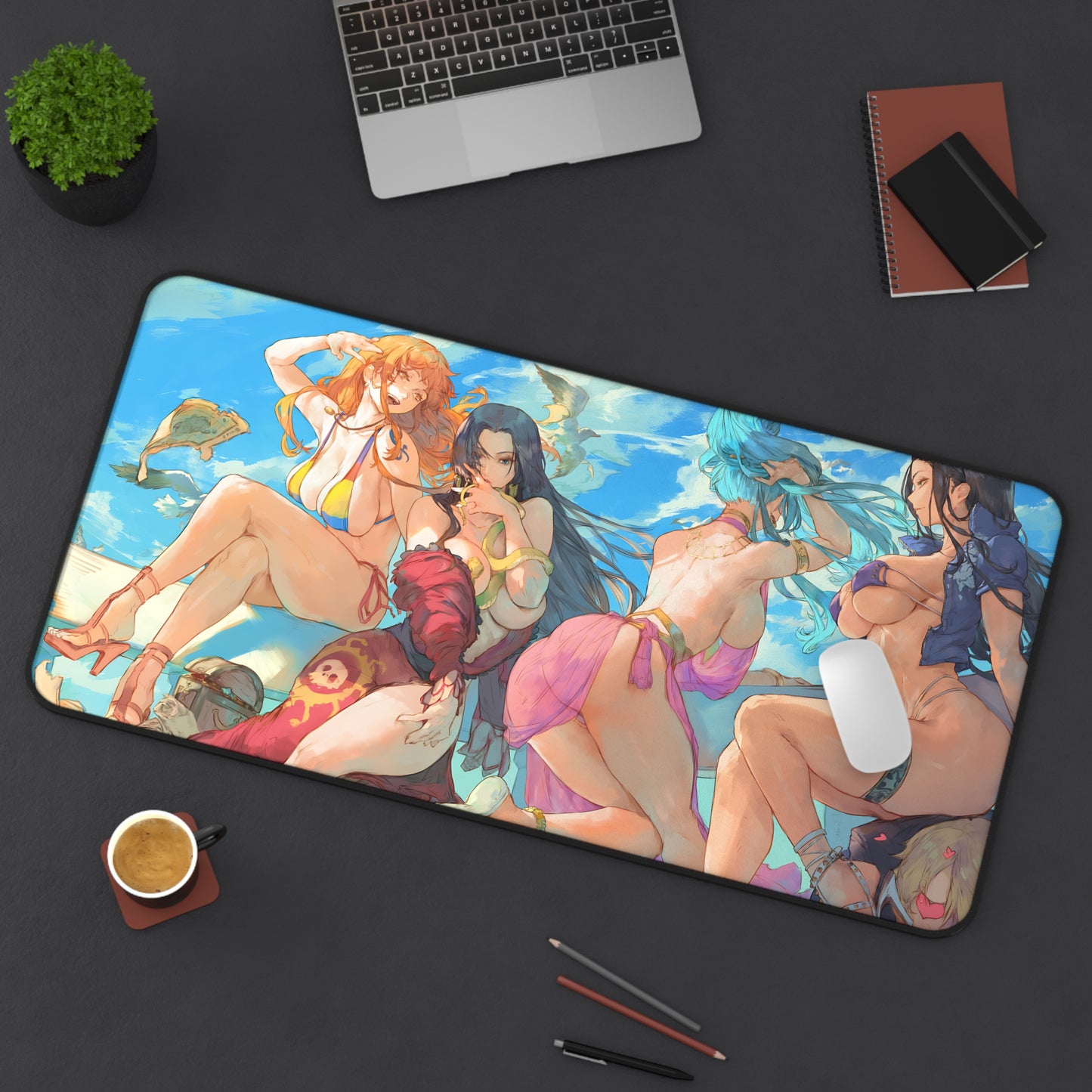 Sexy Anime Mousepad | Pirates Hentai Mousepad | Lewd Anime Mousepad | Harem | Oppai