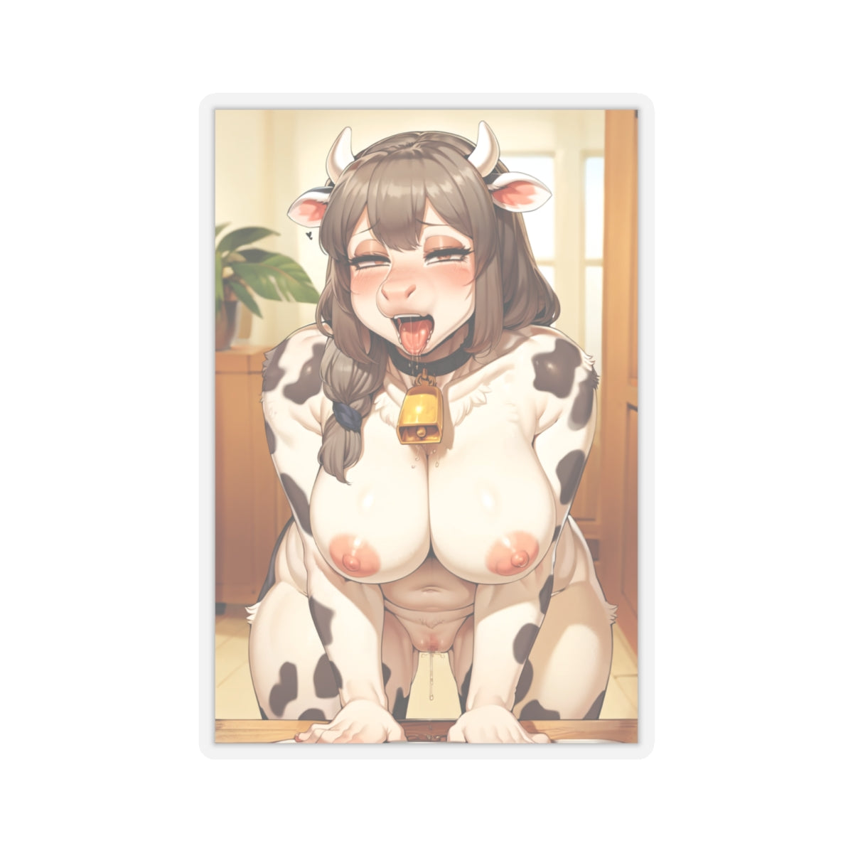 Hucow Hentai Sticker | Milking | Hentai NSFW Sticker | Human Cow Furry
