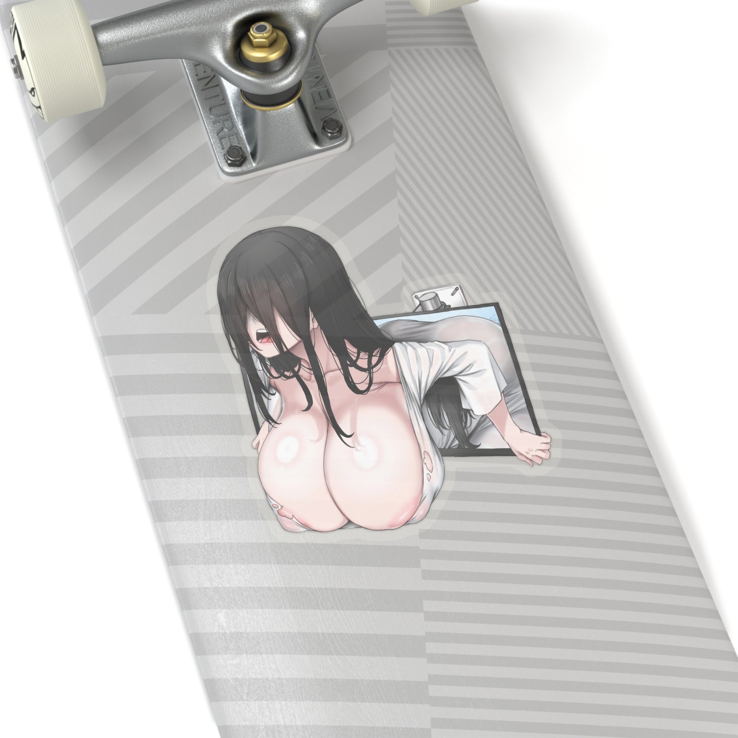 Lewd Sadako Sticker | Coming Out Of The TV | Big Boobs | Funny Anime Sticker | Kiss-Cut Sticker | Uncensored Anime | Otaku | Waifu | Sexy Anime Sticker | Huge Tits