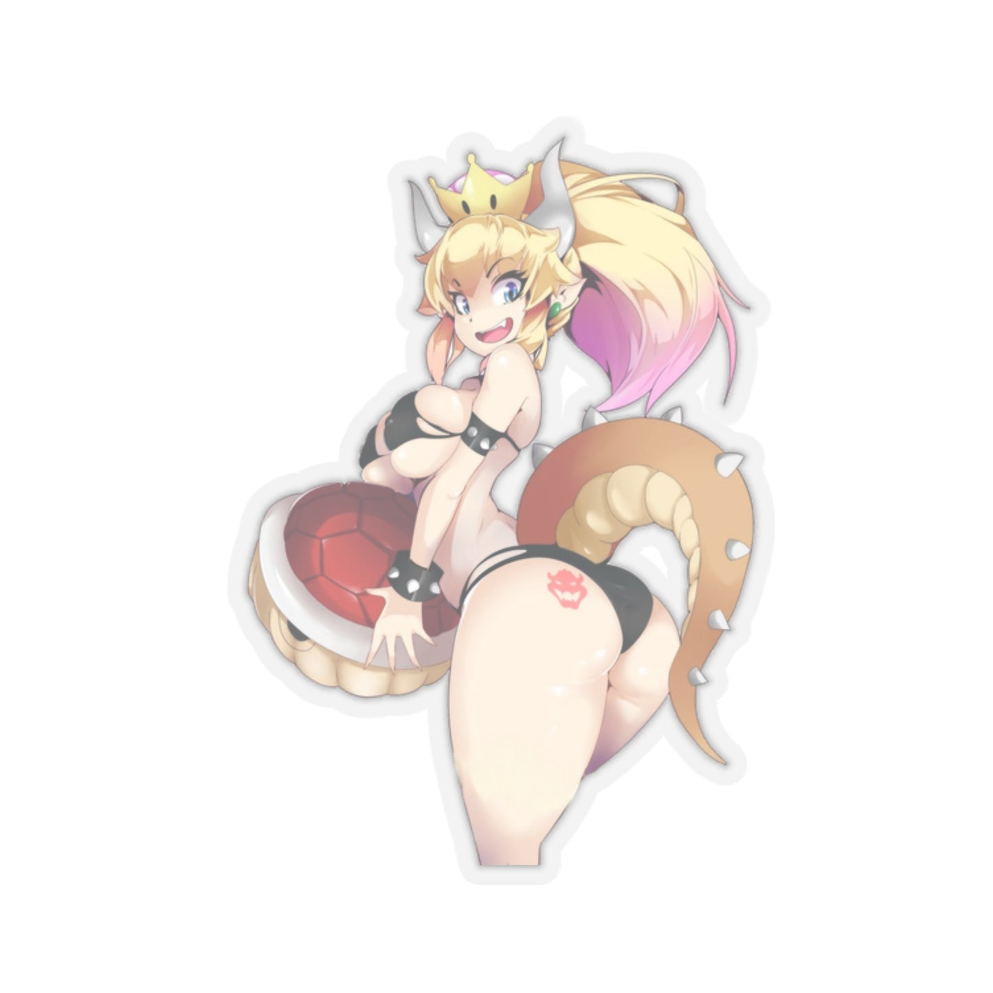 Lewd Bowsette Sticker | Sexy Ass | Uncensored Anime | Mario | Monster | Otaku | Waifu | Sexy Butt