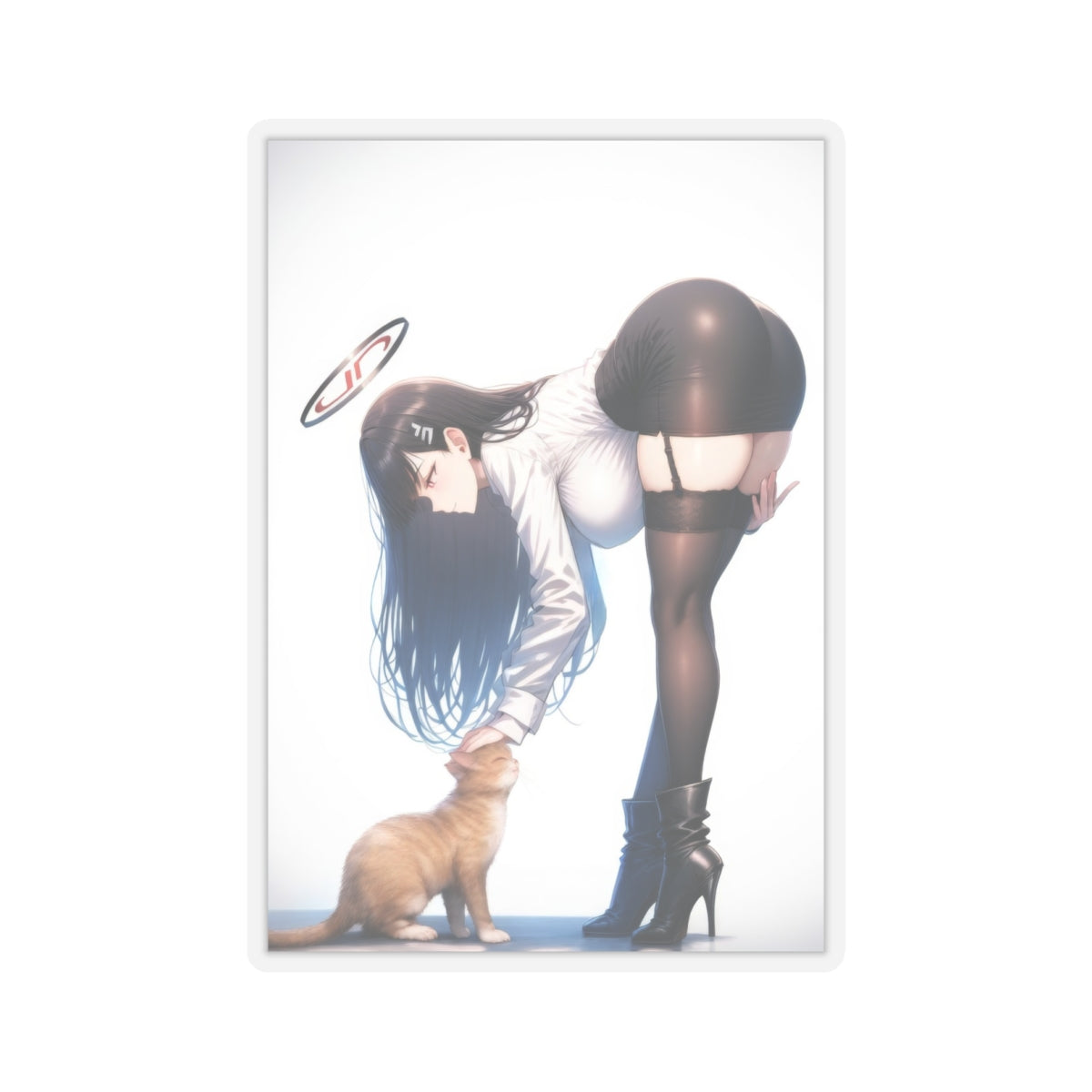 Sexy Waifu Sticker | Cat | Skirt Ass