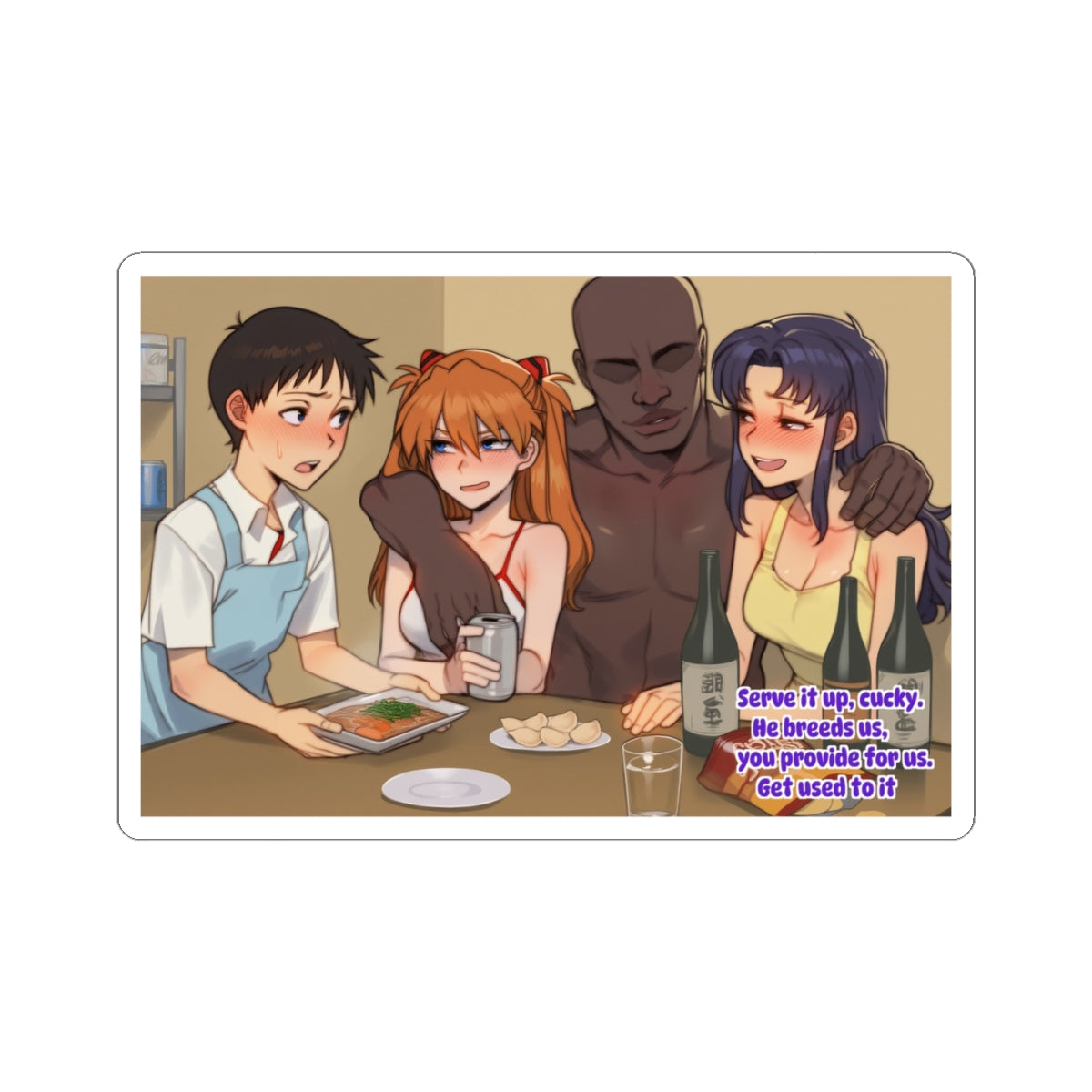 Hentai Sticker | Blacked | Hentai NSFW Sticker | Cuck Fetish | Funny