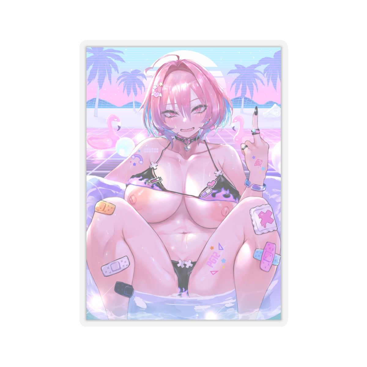 Sexy Anime Sticker | Yumemi Riamu | Pool | Idolmaster | Lewd Anime Sticker | Hentai Sticker | Bikini