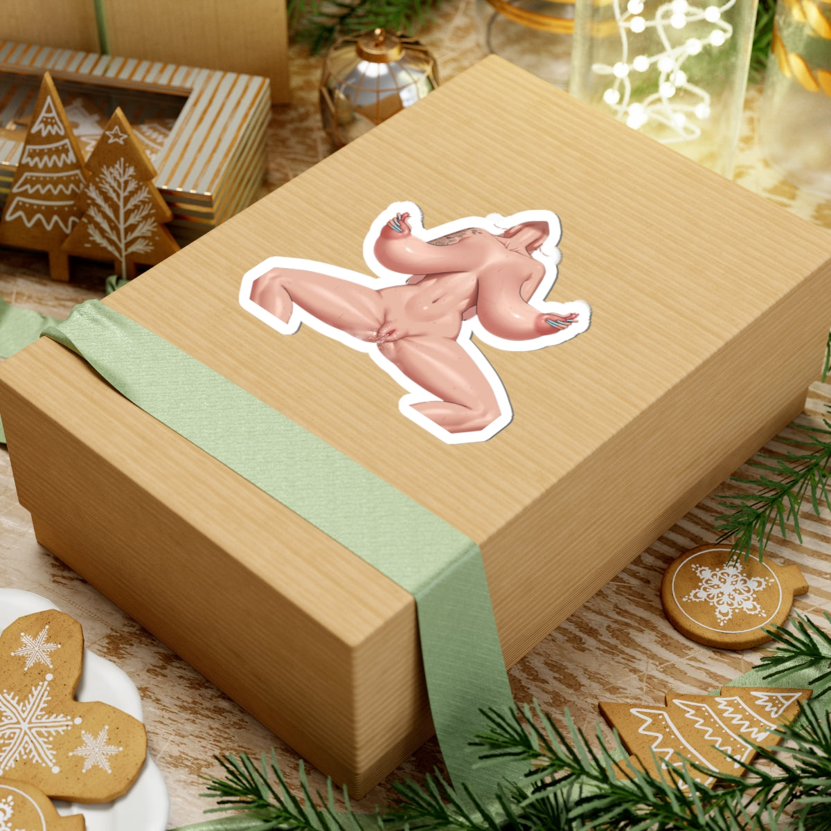 Hentai Sticker | Kiss-Cut Sticker | Long Nipples | Orgasm