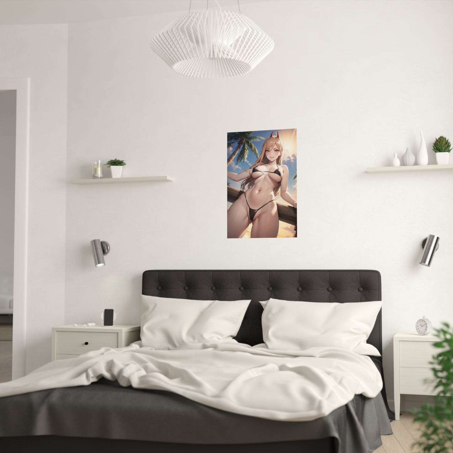Sexy Anime Girl Poster | Lewd Power | Waifu Poster | Hot Anime Girl | Ecchi