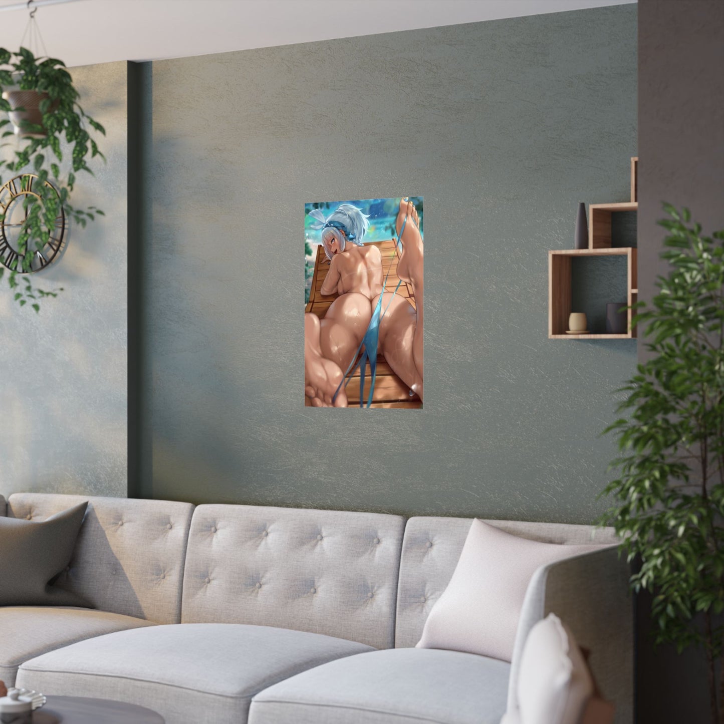 Sexy Waifu Poster | Ecchi | Brown Skin | Sexy Ass
