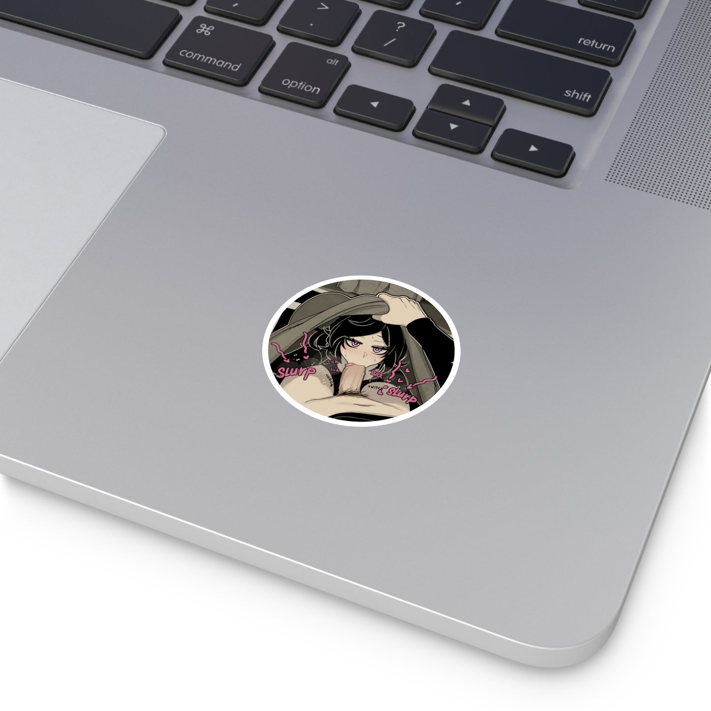 GOTH Girlfriend Round Sticker | Sexy Anime Sticker | Waifu | Lewd Anime Sticker | Hentai Sticker | Blowjob