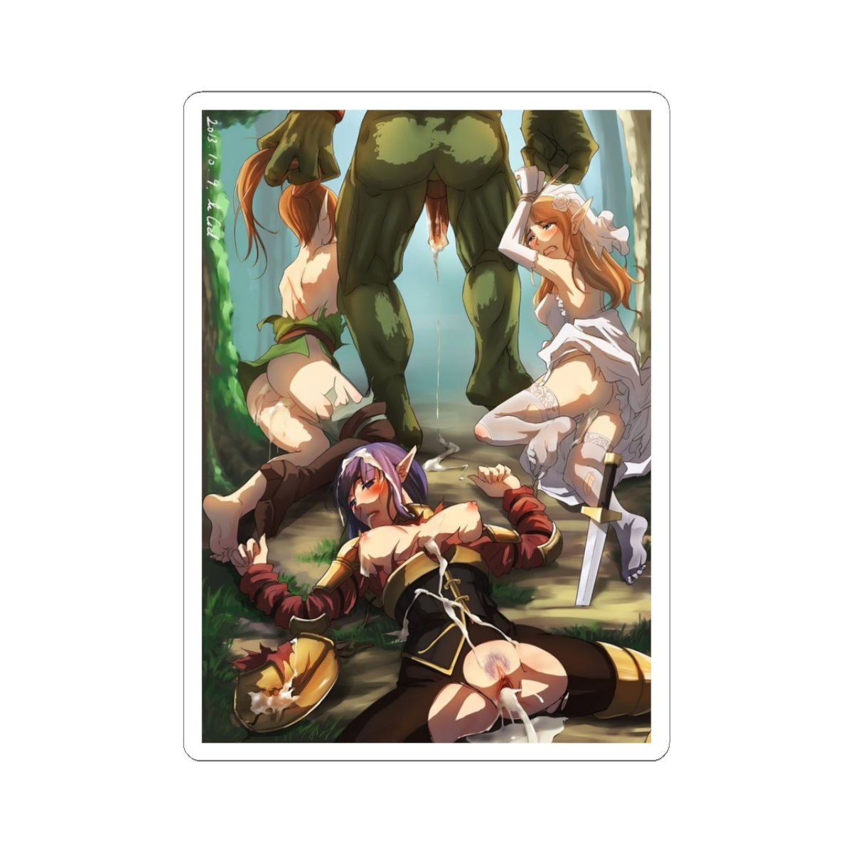 Waifu Sticker | Hentai Girls Sticker | Goblin Orc Elfs