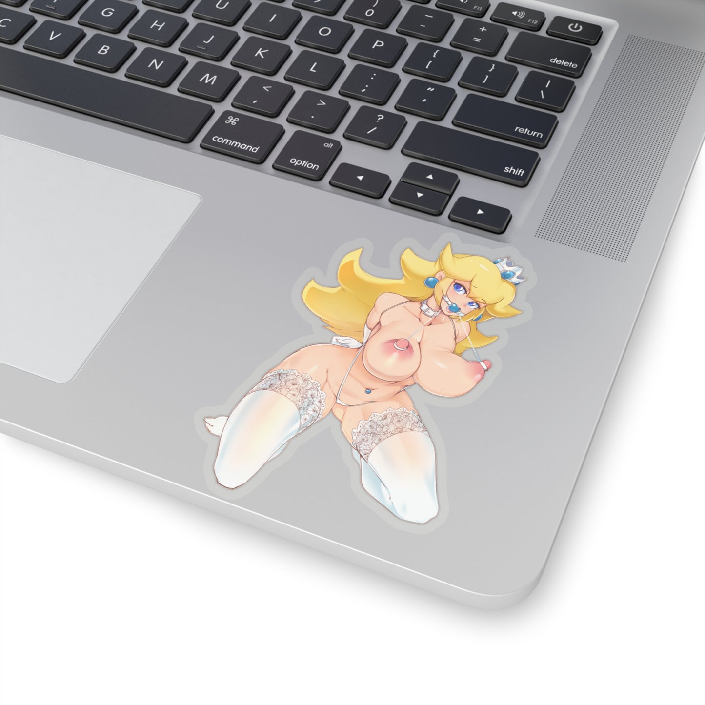 Lewd Peach Sticker | Naked Tits | Piercing | Gag Ball | Naked Anime Sticker | Uncensored Anime | Lewd Anime Sticker | Sexy Anime Sticker | Mario | Otaku | Waifu