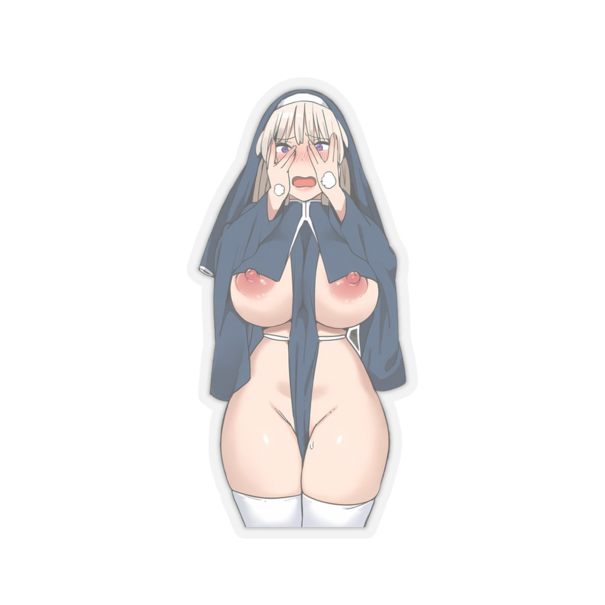 Waifu Sticker | Hentai Girls Sticker | Lewd Nun
