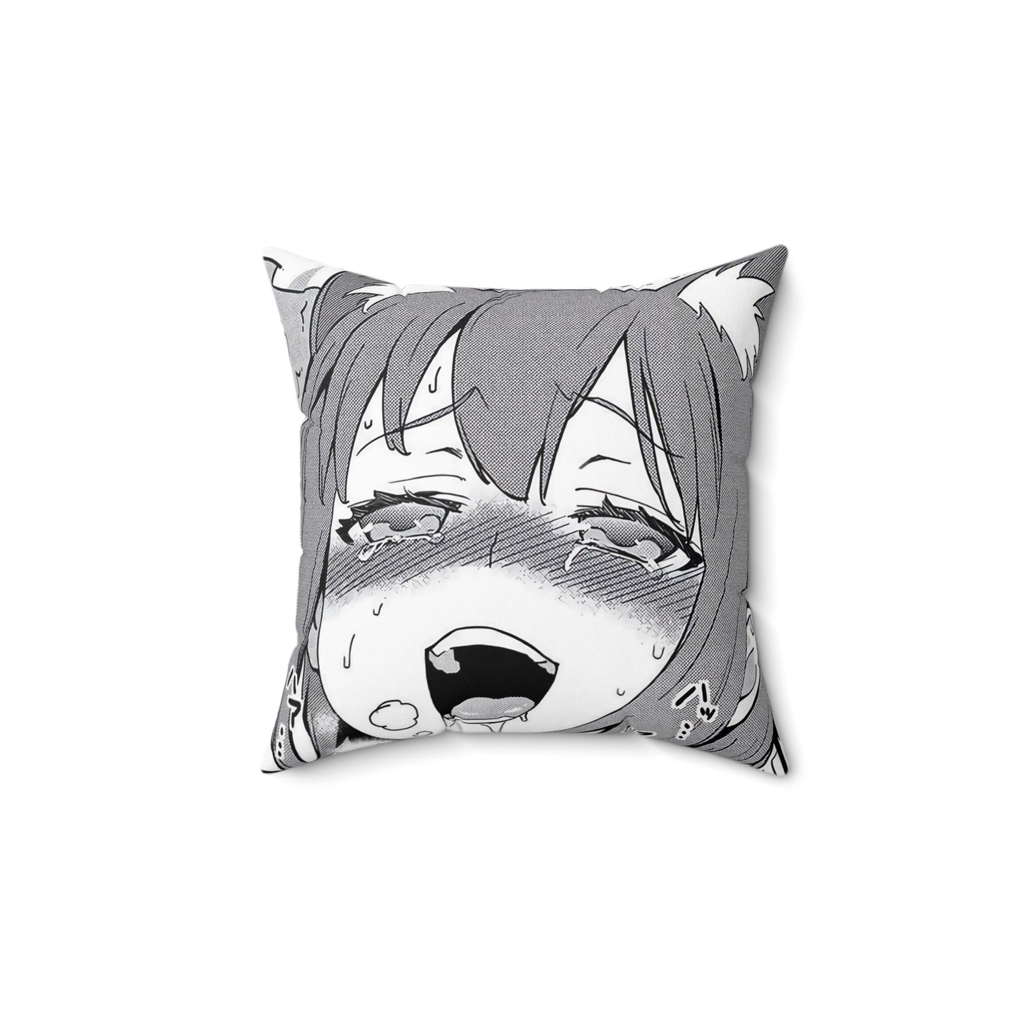 Ahegao Face Pillow | Furry | Ahegao Square Pillow | Funny Anime Pillow | Gift For Otaku | Gift For Waifu | Gift For Anime Lover