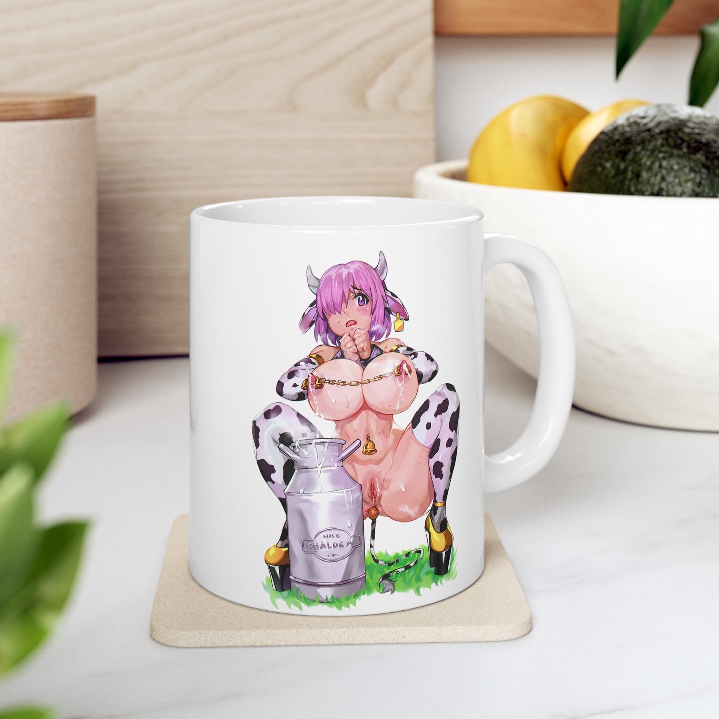 HuCow Mug | Funny Anime Mug | Lewd Anime Mug | Anal Plug | Pussy | Cow Costume