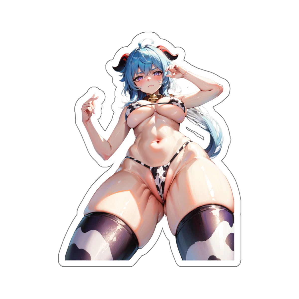 Sexy Waifu Sticker | Ganyu | Sexy Anime Sticker | Lewd Anime Sticker | Otaku | Waifu | Waifu Sticker | Bikini | Horns