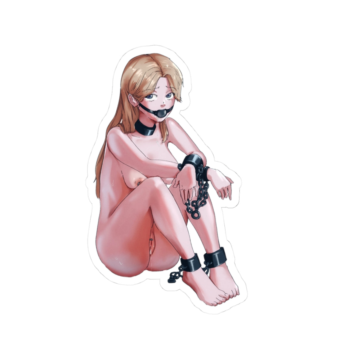 Waifu Sticker | Hentai Girls Sticker | BDSM Chains Gagged