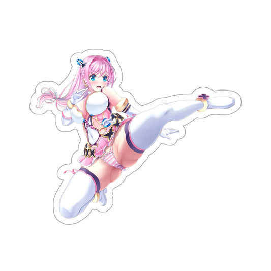 Lewd Cheery Pink Sticker | Sexy Kick | Sexy Anime Sticker | Lewd | Waifu | Otaku | Aigan Tenshi