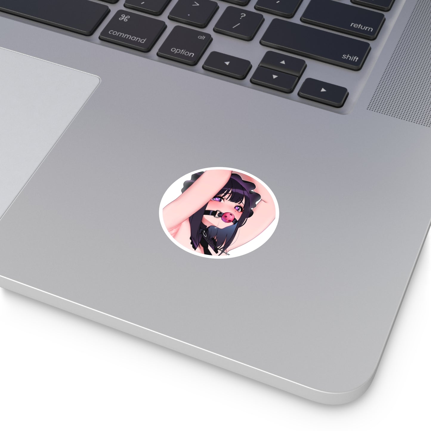 Sexy Anime Girl Round Sticker | Sexy Anime Sticker | Waifu | Lewd Anime Sticker | Hentai Sticker | Tears | Ball Gag | BDSM