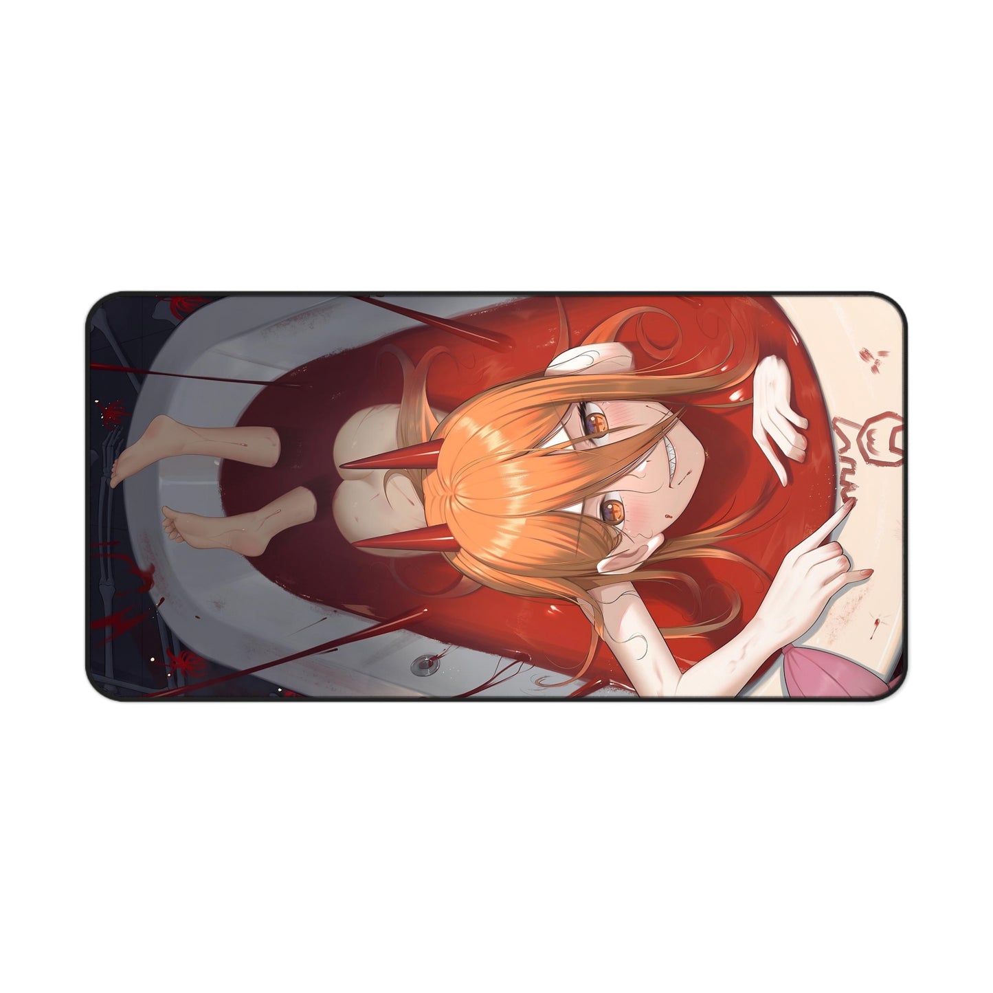 Chainsaw Man Power Mousepad | Power Mousepad | Chainsaw Man XXL Gaming Mousepad | Power Bathing In Blood | Chainsaw Man Merchandise | Gore | Bathtub