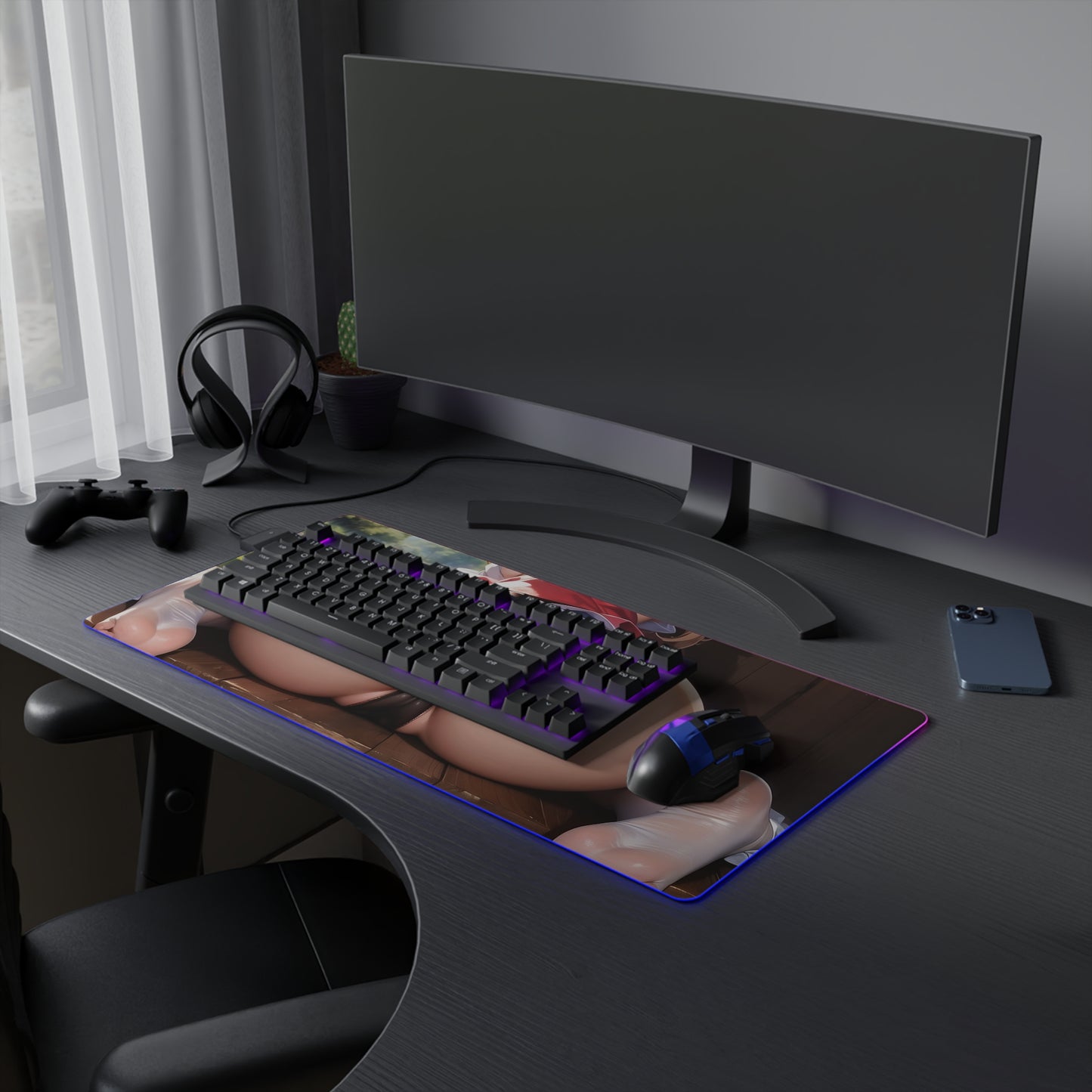 Sexy Ass Mousepad | LED Gaming Mouse Pad | Big Ass | Lewd Gaming Setup