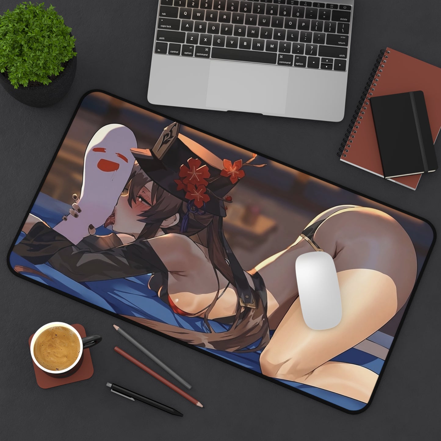 Lewd Mouse Pad | Hu Tao | Genshin Impact | Ass | Ecchi | Waifu | Ahegao | Otaku | Weeb | Sexy Anime Ass | Hu Tao licking Ghost