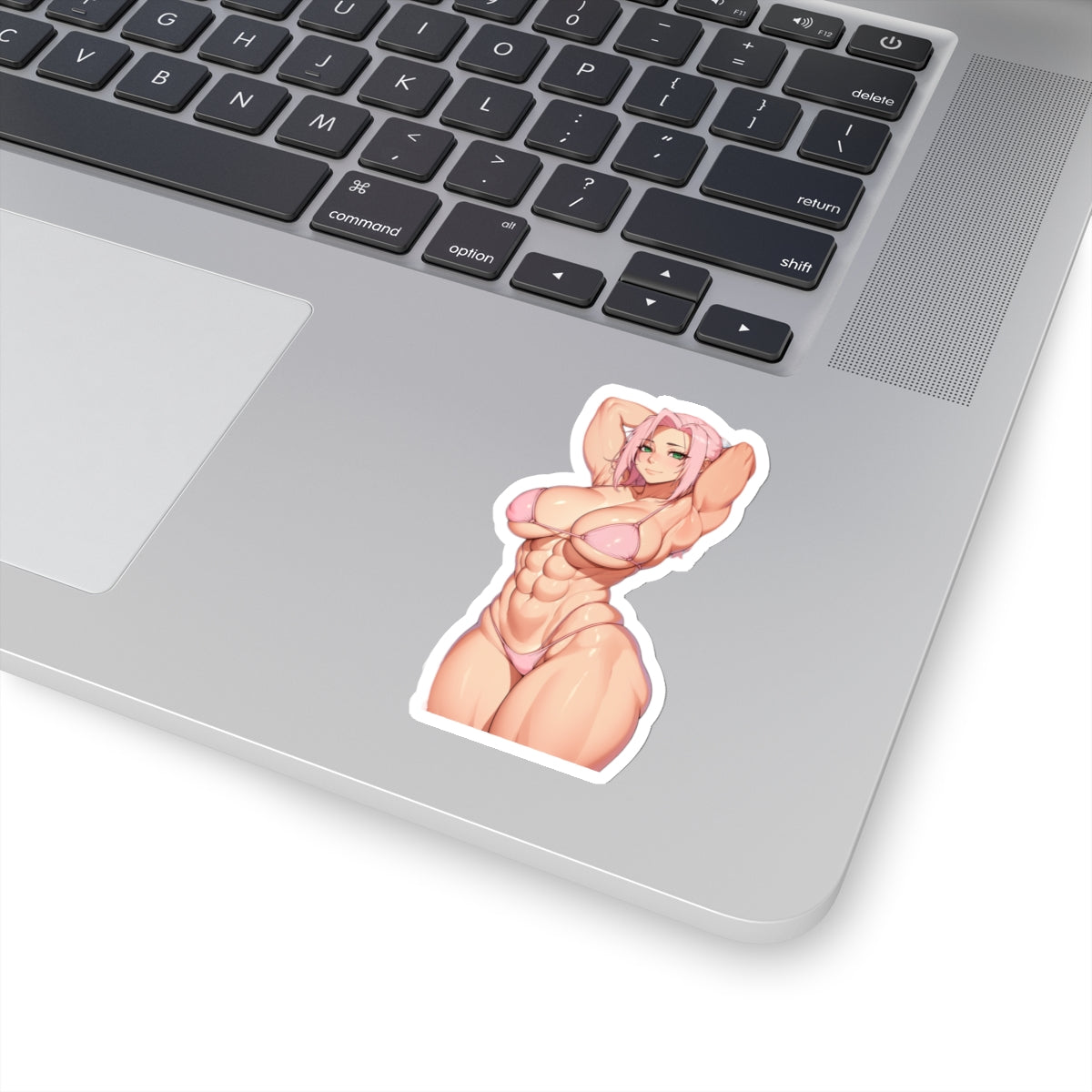 Muscle Sakura Sticker | Muscle Mommy | Waifu Sticker | Sexy Anime Sticker | Lewd Anime Sticker | Otaku | Waifu