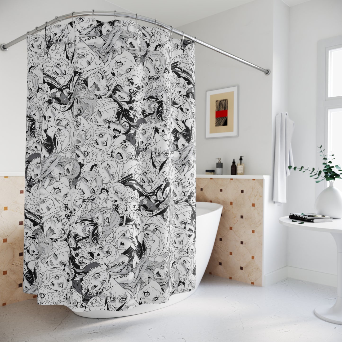 Ahegao Shower Curtain | Waifu | Otaku | Ahegao Face