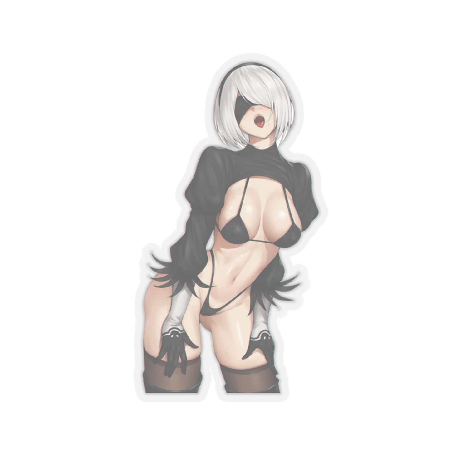 Lewd Anime Sticker | Kiss-Cut Sticker | 2b Sticker | Uncensored Anime | Lewd | Waifu | Otaku | Nier Automata