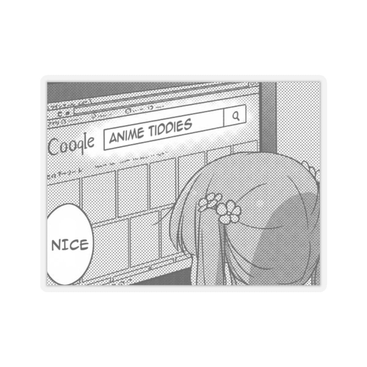 Anime Tiddies Sticker | Funny Meme Sticker