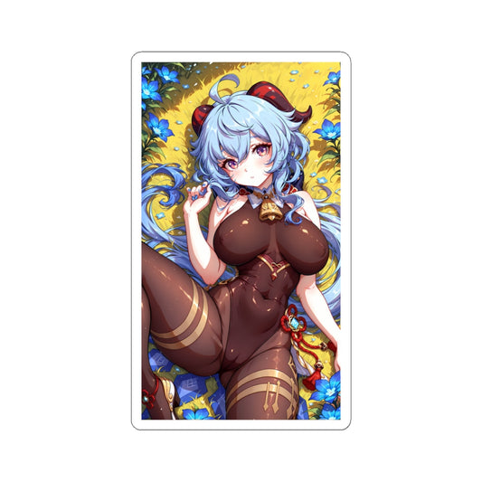 Ecchi Sticker | Blue Hair| Hentai NSFW Sticker | Goat Girl | Demon Girl