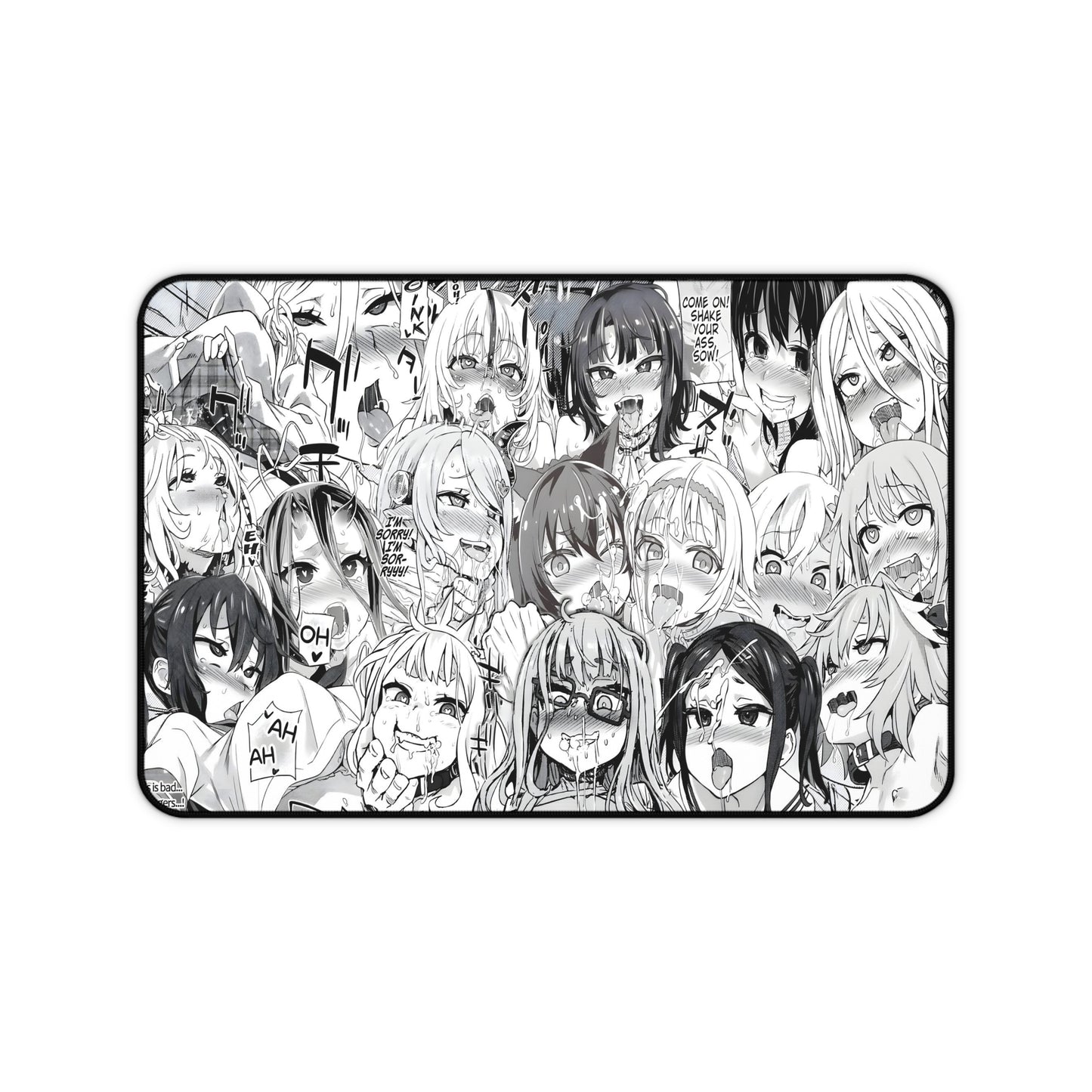 Ahegao Mouse Pad | Ahegao Face | Funny Anime Desk Mat | Ecchi | Waifu | Ahegao | Sexy Playmat | Erotic Anime Face | Lewd | Minimalism