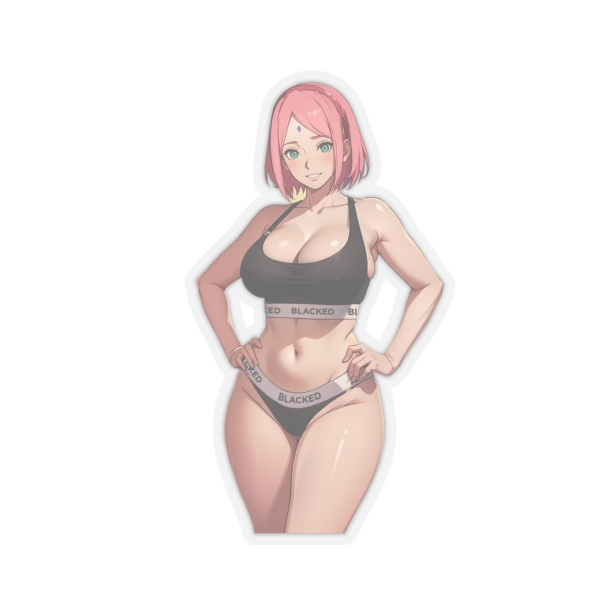 Sexy Anime Sticker | Sakura Haruno | Lewd Anime Sticker | Lewd Sticker | Sexy Waifu Sticker | Blacked | SAMSARA_AI