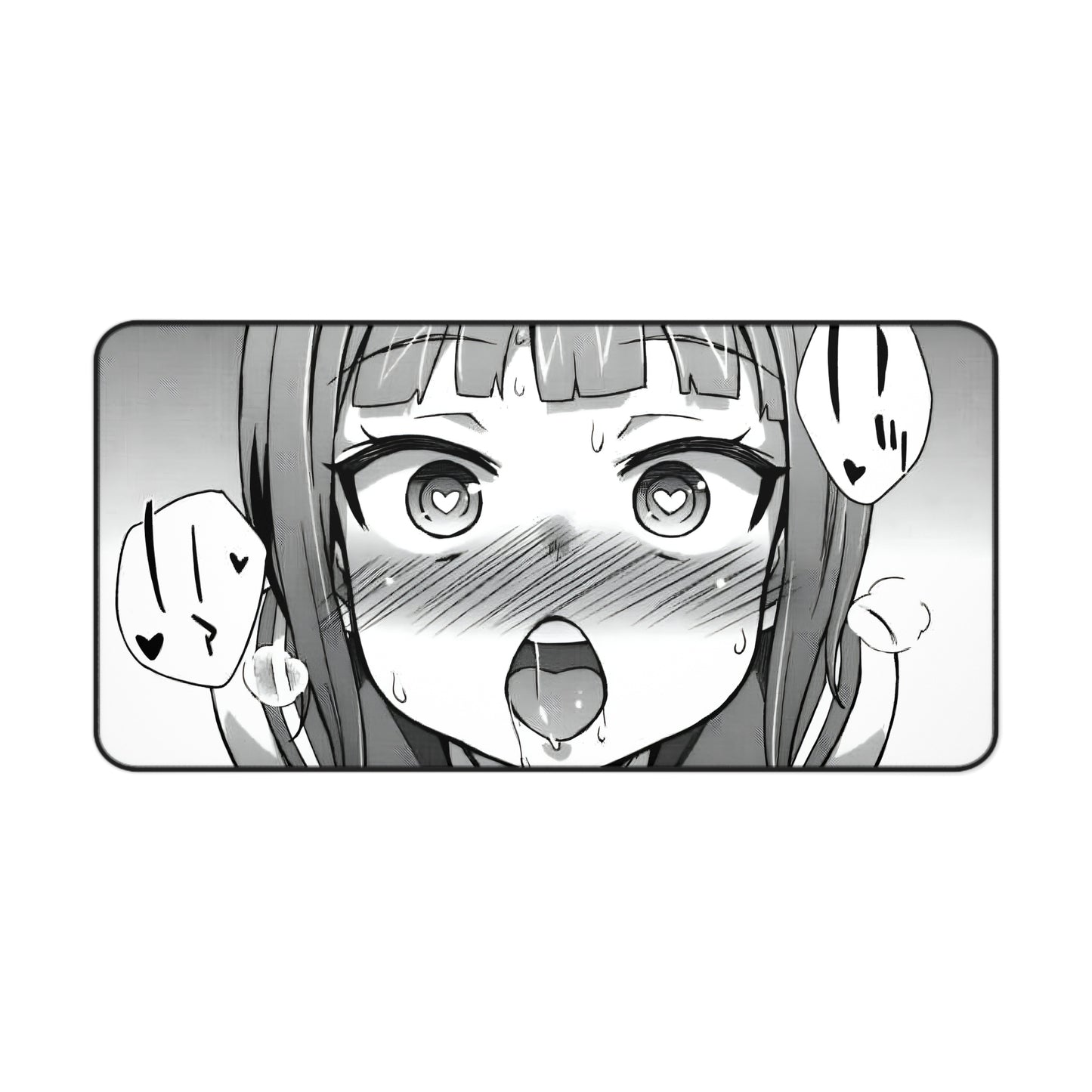 Ahegao Mouse Pad | Ahegao Face | Funny Anime Desk Mat | Ecchi | Waifu | Ahegao | Sexy Playmat | Erotic Anime Face | Lewd